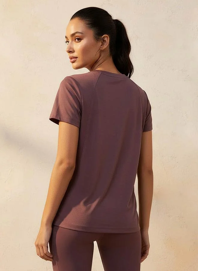 Splash Active Purple Women Soft Touch T-shirt for Women | Best Price UAE