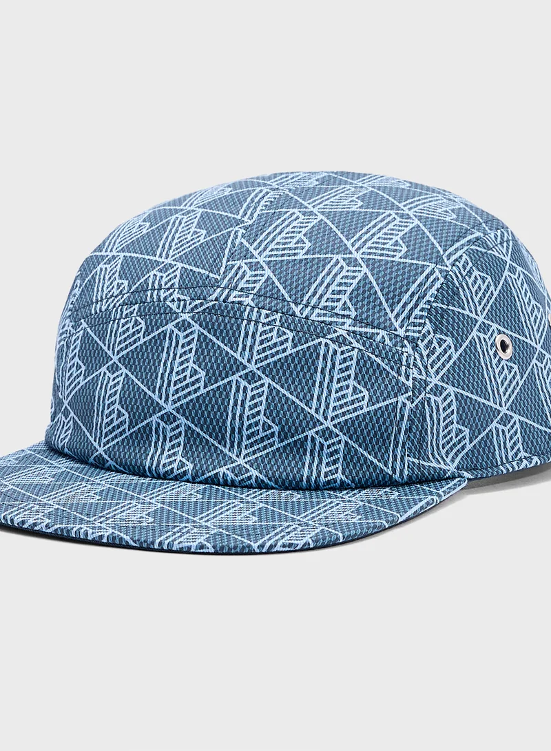 LACOSTE Monogram Curved Peak Cap