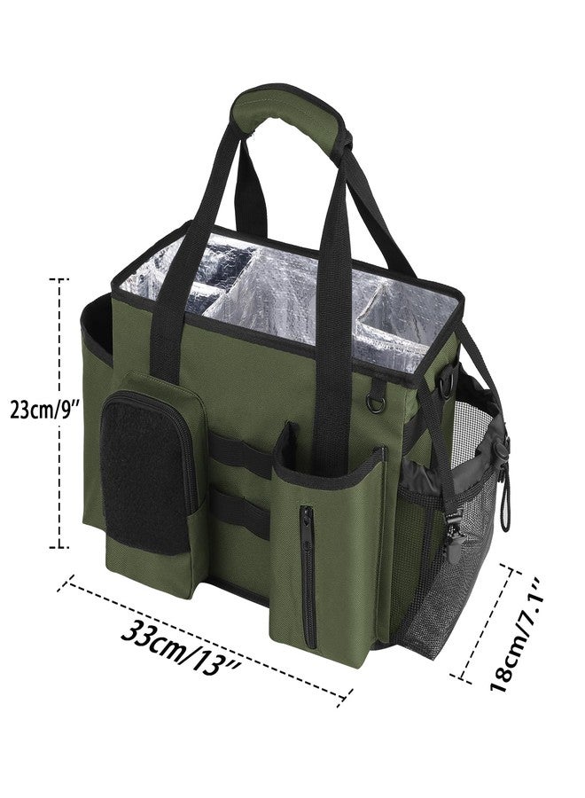 Timoxi Wearable Cleaning Caddy Bag, Cleaning Organizer with Handles, Cleaning Supply Tote with Adjustable Shoulder Strap for Cleaners & Housekeeper (Green, 13.4'' x 7.3'' x 9.3'') - Image 5