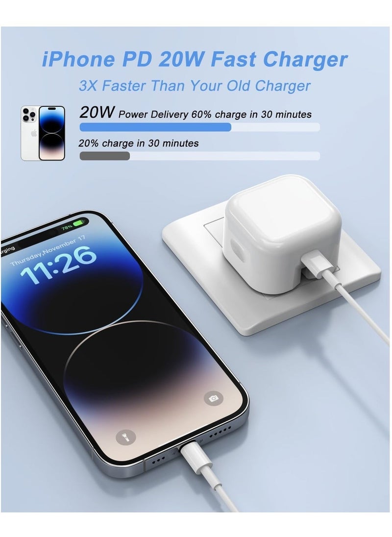 Generic - IPhone 20W USB-C Power Adapter With Cable for iPhone 12 / iPhone 12 Pro max /12mini - Image 1