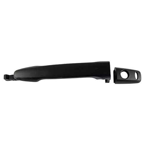 TRQ Front Left Exterior Door Handle Black Drivers Side Compatible with 2008-2017 Mitsubishi Lancer 2007-2017 Outlander 2011-2017 Outlander Sport - Image 2