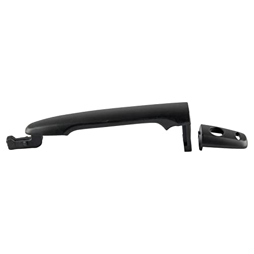 TRQ Front Left Exterior Door Handle Black Drivers Side Compatible with 2008-2017 Mitsubishi Lancer 2007-2017 Outlander 2011-2017 Outlander Sport - Image 1
