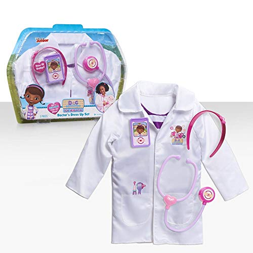 Doc McStuffins Doctors Dress Up Set and Accessories 4pieces Imaginative and Pretend Play Kids Toys for Ages 3 Up by Just Play - Image 1