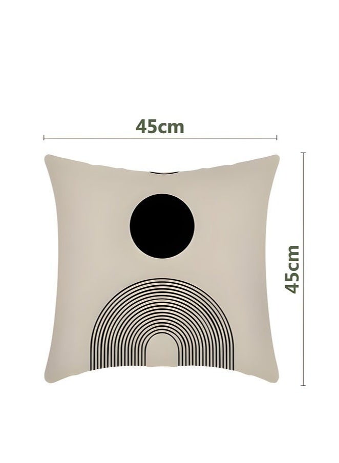 مجموعة أغطية وسائد مزخرفة مربعة من بتصميم هندسي تجريدي عصري لديكور المنزل للأريكة والسيارة وغرفة النوم وغرفة المعيشة قطع - مقاس 45 سم × 45 سم (نمط مزدوج الوجهين - Image 3