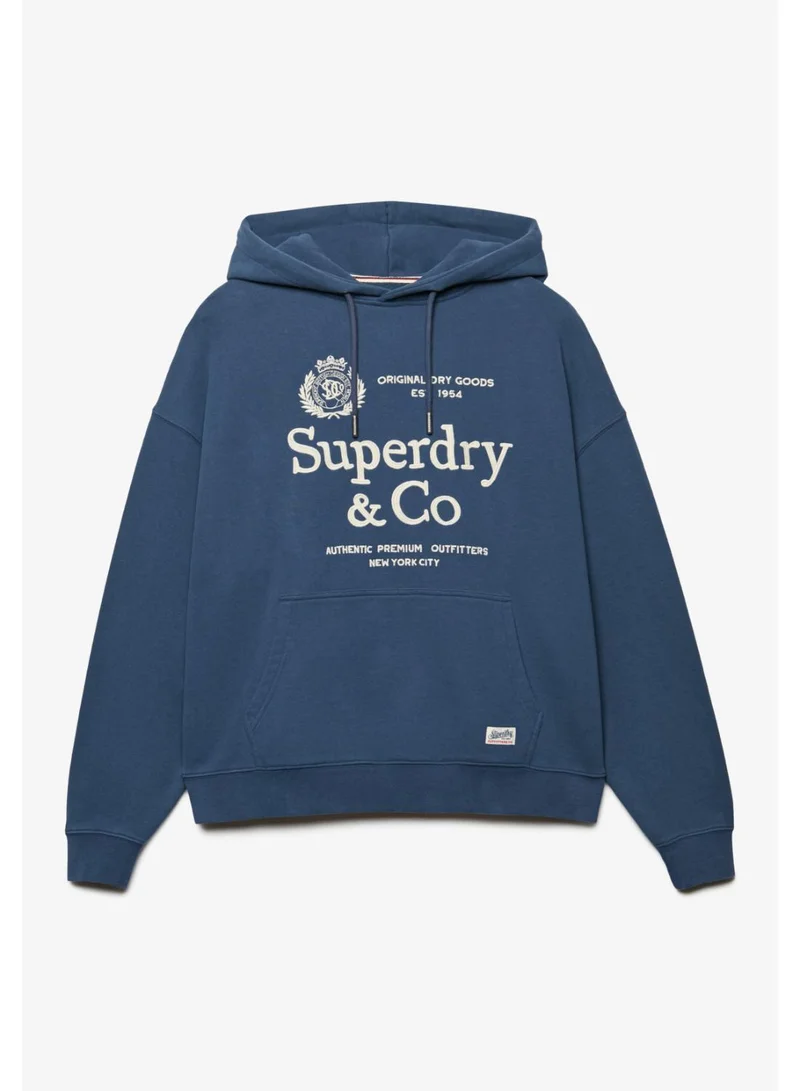 سوبر دراي Luxe Casual Embroidered Relaxed Hoodie