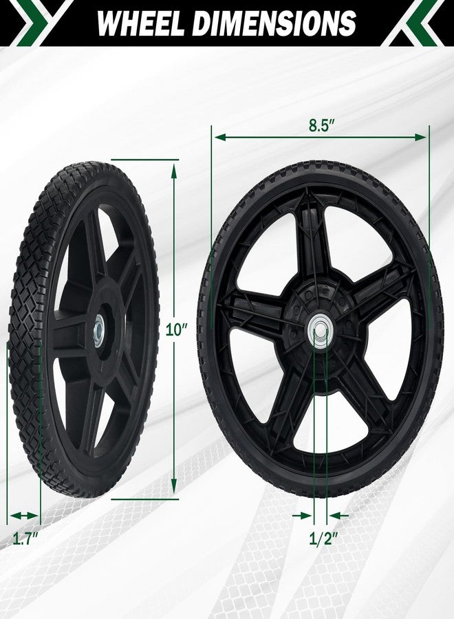 CheeMuii 10 Inch Lawn Mower Wheels 2 Pack 10" Push Mower Wheels with Bolts and Lock Nuts Kit Fit for Most Standard push Lawn Mowers/Generator/Garden Tiller/Handtruck - Image 5