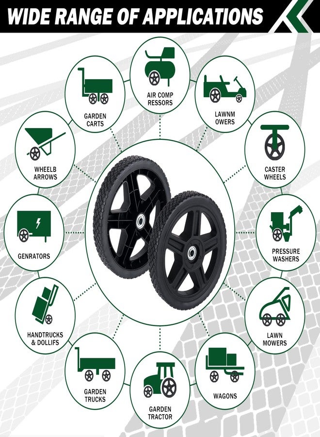 CheeMuii 10 Inch Lawn Mower Wheels 2 Pack 10" Push Mower Wheels with Bolts and Lock Nuts Kit Fit for Most Standard push Lawn Mowers/Generator/Garden Tiller/Handtruck - Image 4