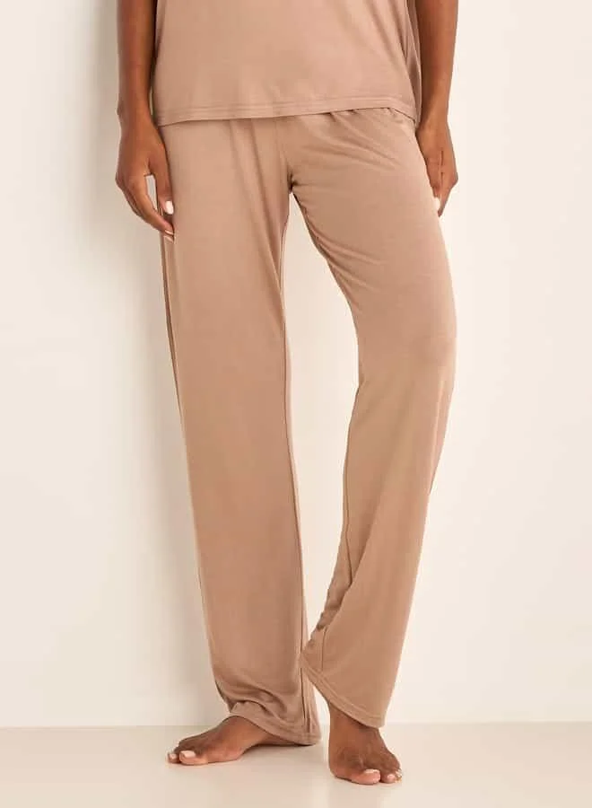 Splash FAV Lace Trim T-shirt and Elasticated Pyjama Set