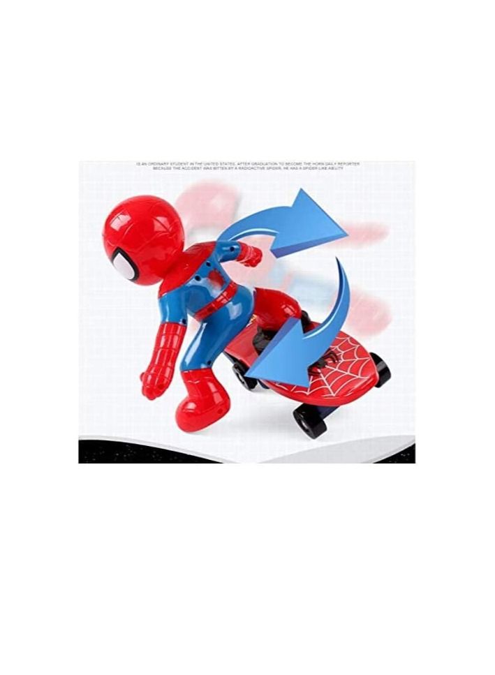 Kids Toy Avengers 3 Spider Man Electric Remote Control Stunt Car Tumbler Children's Toys - Image 4