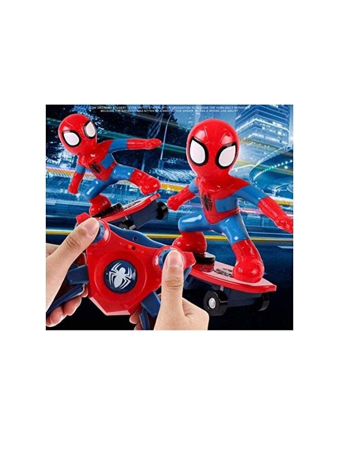 Kids Toy Avengers 3 Spider Man Electric Remote Control Stunt Car Tumbler Children's Toys - Image 1