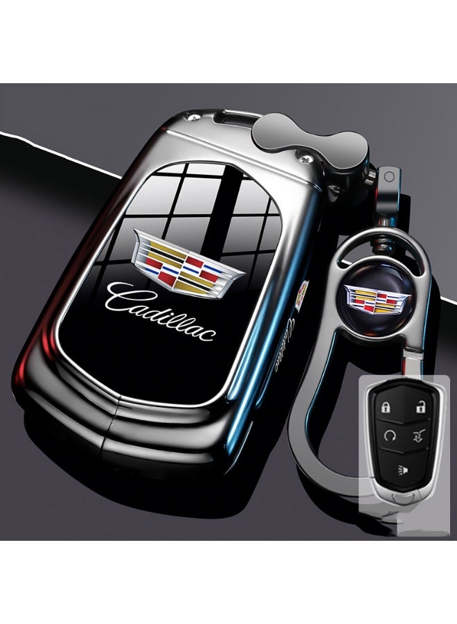 Cadillac Advanced car key protection case suitable for Cadillac XT5, XT6, CT6, XT4, XT, SCT5, ATSL high-end car key metal shell case - Image 1