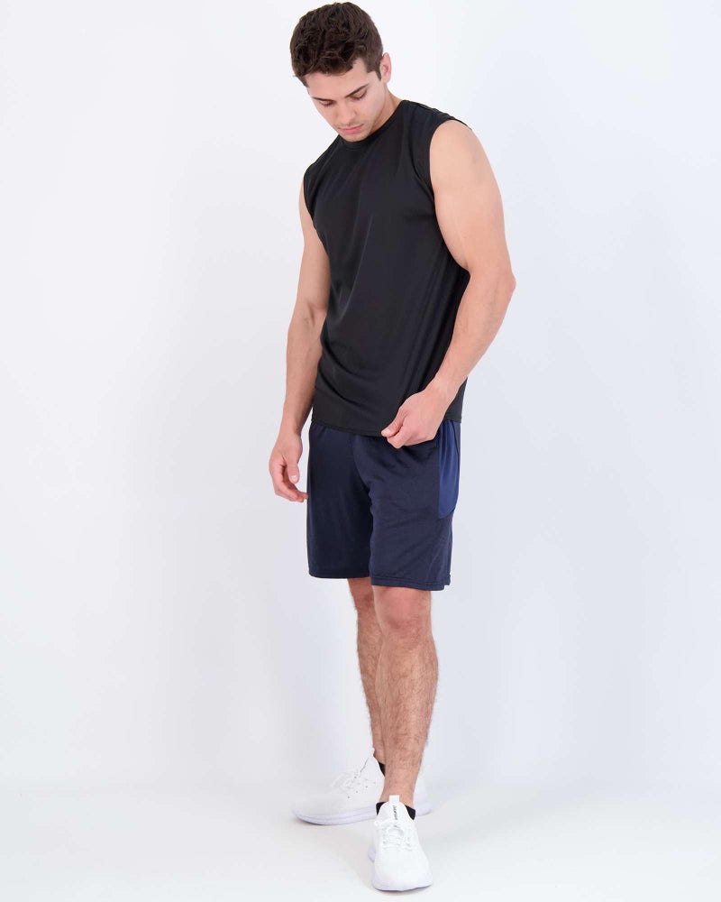 REALESSENTIALS Men's Quick-Dry Mesh Tank Top - Athletic Fit, Sleeveless, Breathable, Gym & Sports - Set 3, Size L - Image 5