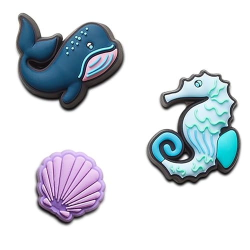 Crocs unisex adult Jibbitz 3-pack Animal | Jibbitz Shoe Charms, Under the Sea, Small US - Image 1