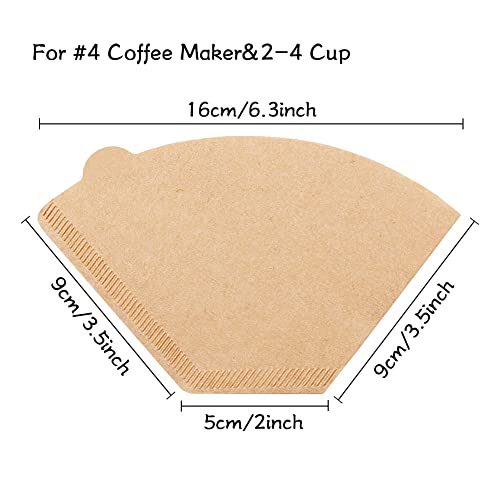 YQL #2 Cone Coffee Filter, 200 Count Coffee Filters 2 Cone Paper, Unbleached Disposable Coffee Filters Fit for Drip Coffee Maker - Image 2