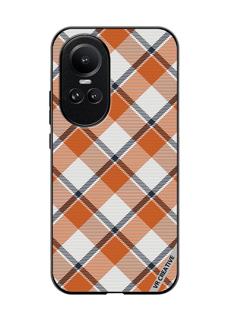 Protective Case Cover For Oppo Reno 10 Check Texture Design Multicolour