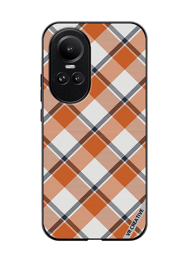 Protective Case Cover For Oppo Reno 10 Check Texture Design Multicolour