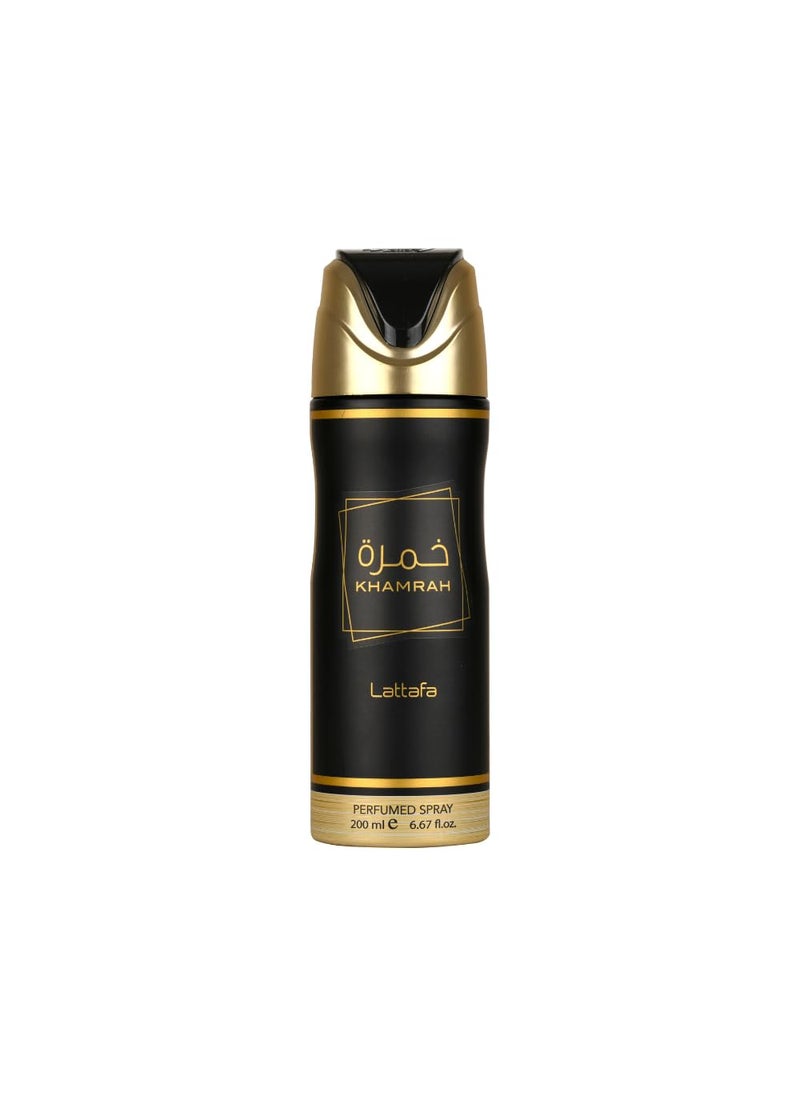 Lattafa Lattafa Khamrah Perfumed Deo Spray for Unisex, 6.7 Ounce 