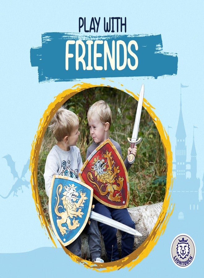 Liontouch - Noble Knight Foam Shield for Kids, Blue/Medium - Age 3-8 | 15.4 x 11.8 in | Medieval Pretend Play Toy with Golden Lion Theme | Safe Battle Accessory for Dress Up & Costumes for Boys - Image 4
