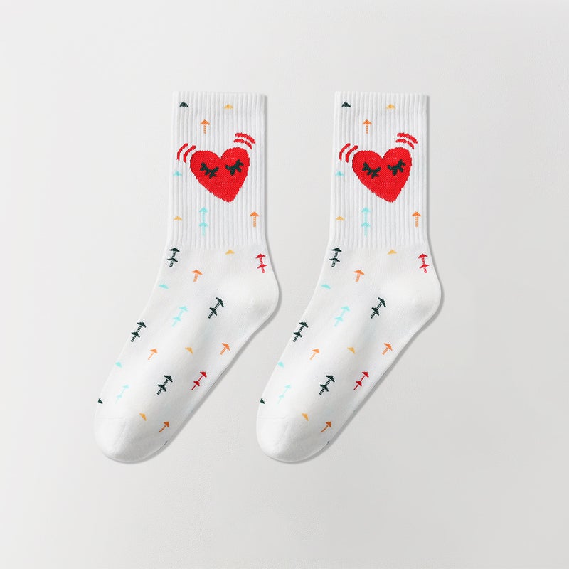 2024 Trendy Cartoon Mid-Calf Womens Socks green  - Image 2