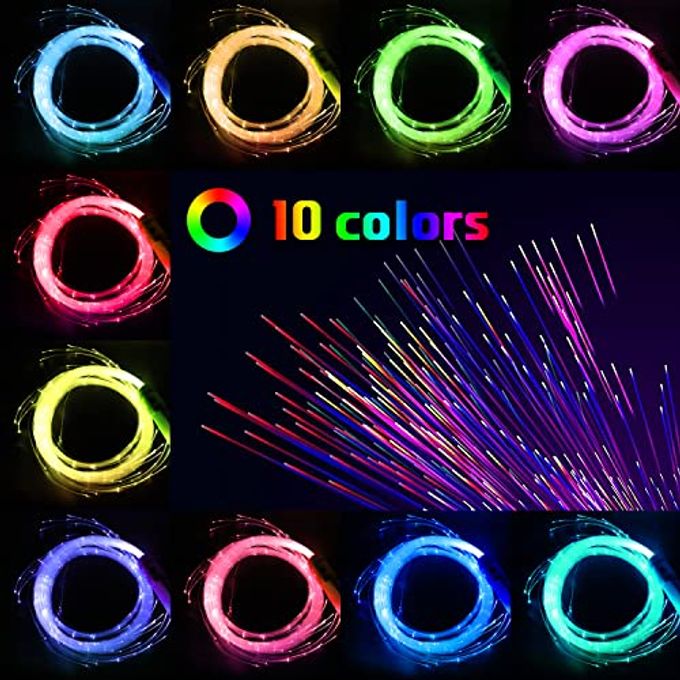 Amki 6ft Rechargeable LED Fiber Optic Whip, 360 Swivel 36 Mode Effects Super Bright Light Up Dance Rave Toy Great for Raves Parties, Light Shows, EDM Pixel Whip Flow Lace Dance Festival - Image 4