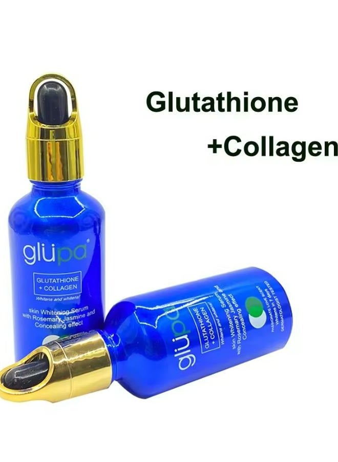 جلوبا سيروم الجلوتاثيون والكولاجين لتبييض البشرة مع الروزماري والياسمين وتأثير إخفاء العيوب - Image 1