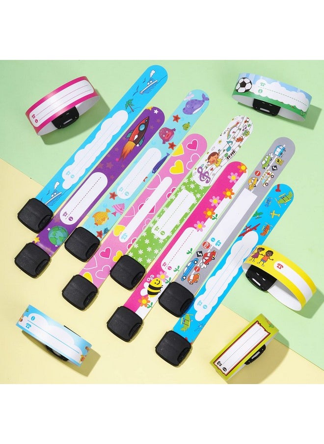 SUMERSHA - 14Pcs Children Safety Id Wristband Waterproof Kids Id Bracelets Reusable Adjustable Child Safety Wristband Identification Bracelets Antilost Id Band For Boys And Girls 14 Styles - Image 1