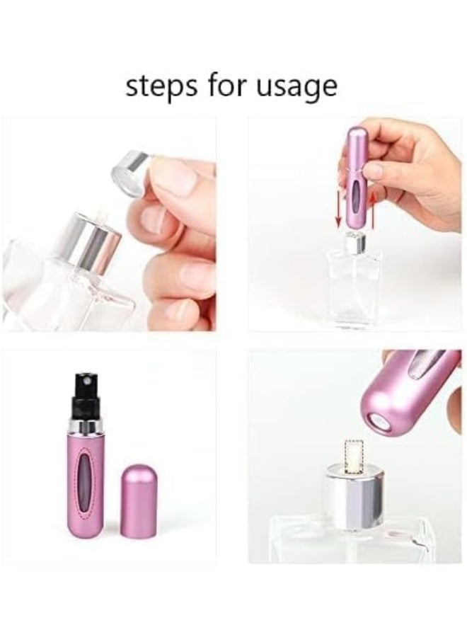 زجاجة عطر صغيرة محمولة - بخاخ قابل لإعادة التعبئة بسعة 5 مل، مع علبة مضخة عطر - Image 4