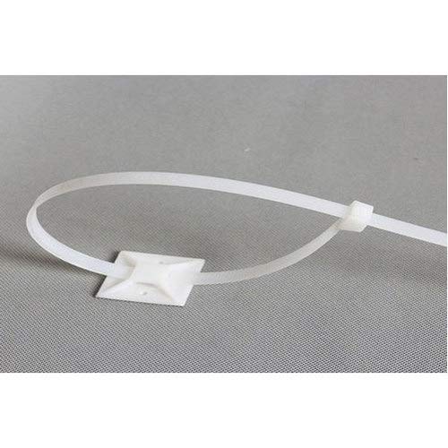 Rpi shop - Nylon Cable Zip Tie Mounts, Self-Adhesive Tie Mount for Wire Alightment Arrangement DIY Works (25mm X 25mm) Pack of 100 Pc - Image 5