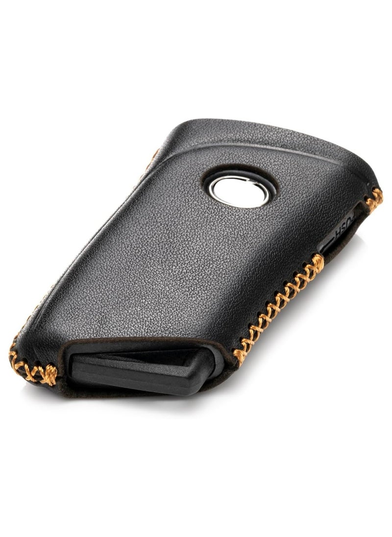 Oasisgalore Genuine Leather Smart Key Fob Case Compatible with LEXUS RX, LEXUS ES, LEXUS UX, LEXUS NX, LEXUS GX, LEXUS LX, LEXUS TX Accessories (4-Button, Black)  - Image 4