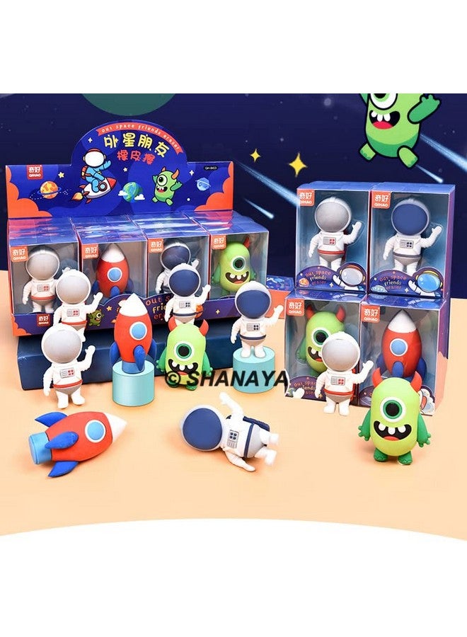 SHANAYA Astronaut Spaceship Alien Erasers For Girls Boys Kids - Erasers For Students, Eraser Set For Kids For School - Fancy School Stationery Theme Party Return Gifts Pack Of 10 Pieces Assorted Model - Image 2