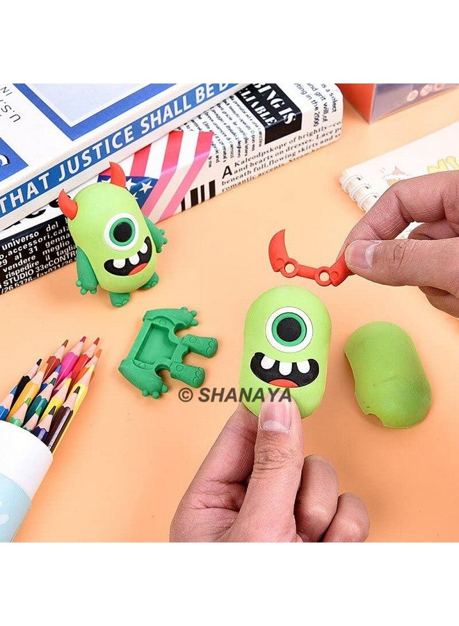 SHANAYA Astronaut Spaceship Alien Erasers For Girls Boys Kids - Erasers For Students, Eraser Set For Kids For School - Fancy School Stationery Theme Party Return Gifts Pack Of 10 Pieces Assorted Model - Image 4