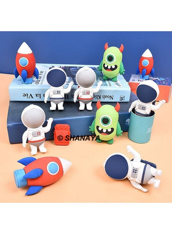 SHANAYA Astronaut Spaceship Alien Erasers For Girls Boys Kids - Erasers For Students, Eraser Set For Kids For School - Fancy School Stationery Theme Party Return Gifts Pack Of 10 Pieces Assorted Model - Image 5