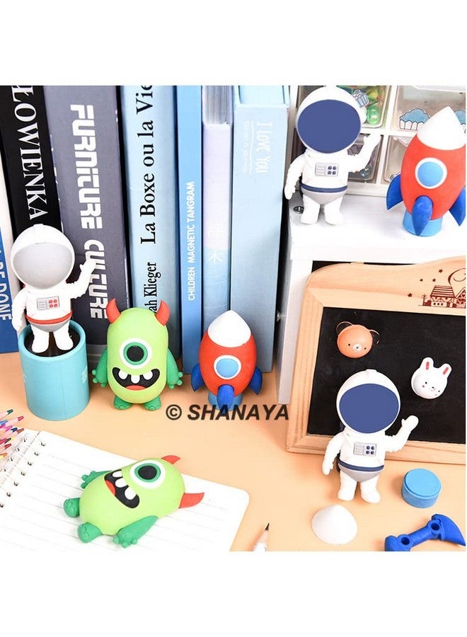 SHANAYA Astronaut Spaceship Alien Erasers For Girls Boys Kids - Erasers For Students, Eraser Set For Kids For School - Fancy School Stationery Theme Party Return Gifts Pack Of 10 Pieces Assorted Model - Image 3