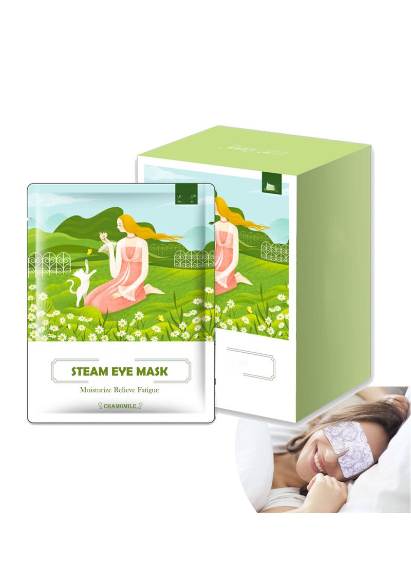 SYOSI 10 Packs Hot Steam Eye Mask Chamomile - Image 1