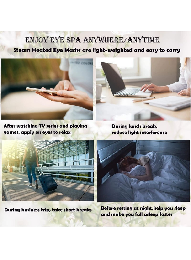 SYOSI 10 Packs Hot Steam Eye Mask Chamomile - Image 3
