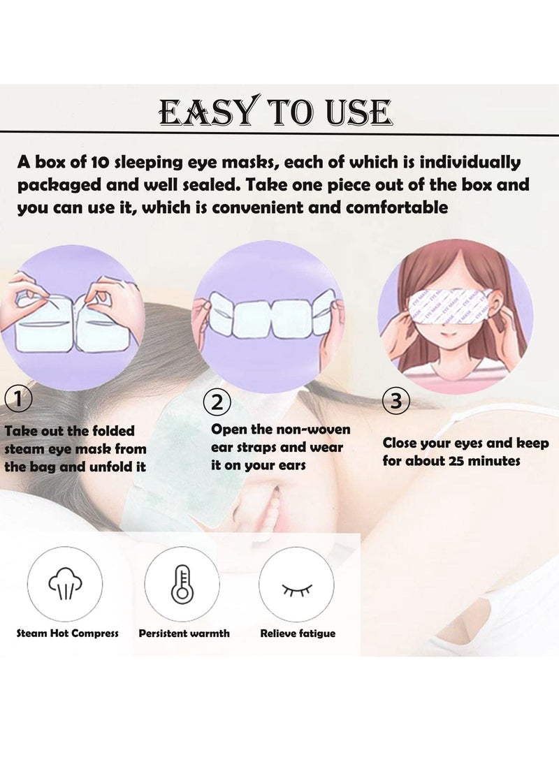 SYOSI 10 Packs Hot Steam Eye Mask Chamomile - Image 5
