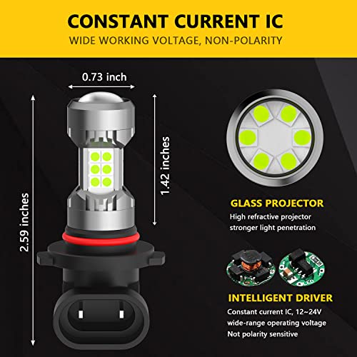 PHINLION 9006 LED Fog Light Bulbs Ice Blue, 3200 Lumens Super Bright 3030 30-SMD 9006 HB4 Fog Lights, Non-Polarity, Pack of 2 - Image 4
