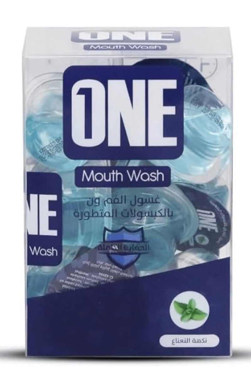 وان غسول الفم بالكبسولات المتطورة بنكهة النعناع 20 كبسولة - Image 1
