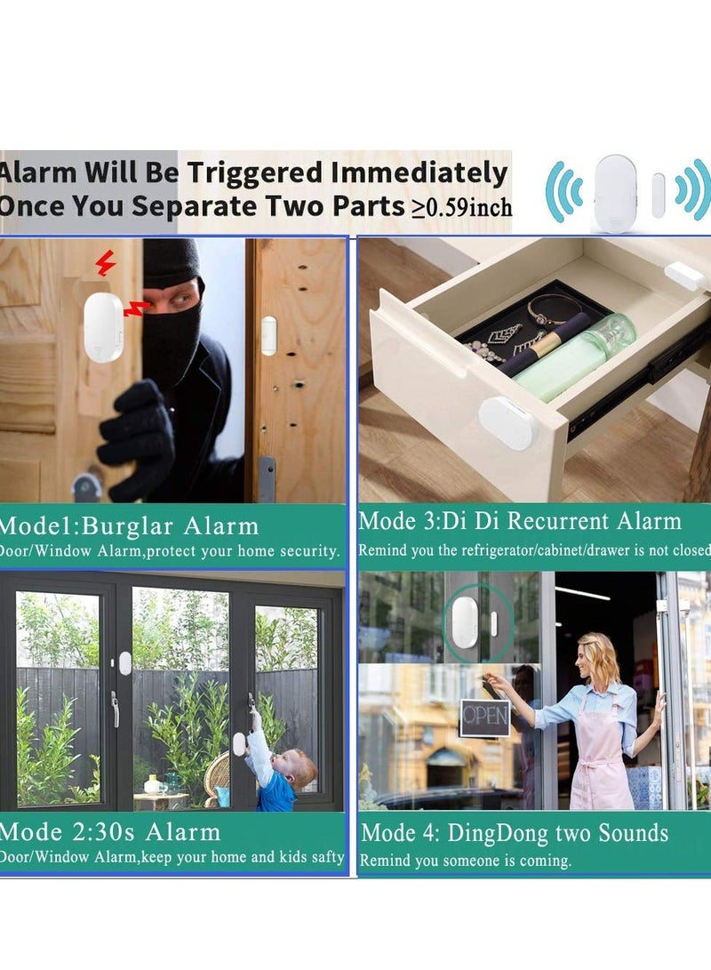 Y&D Door Window Alarm 3 Pack 4 Modes Wireless Magnetic Double-Side Trigger Home Security Sensor 130dB Burglar for Business, Loud Pool Kids - Image 5