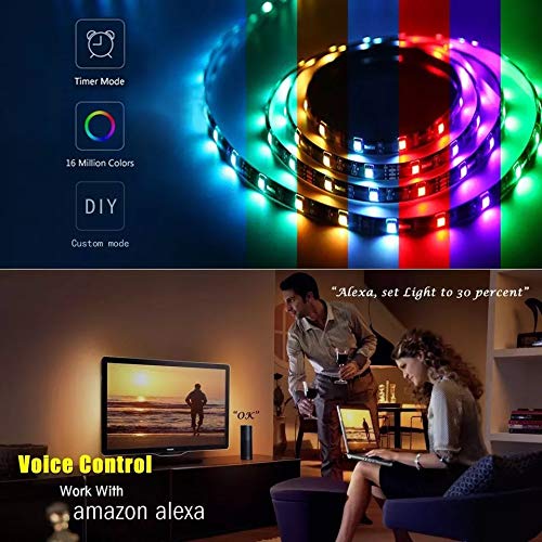 protium WiFi RGB+WW (Multicolor with Warm White) Light Strip, Music/Mobile app/Voice Controlled by Alexa and Google Home, 60L/m (15 Meter Kit) PRMS060P31 - Image 5