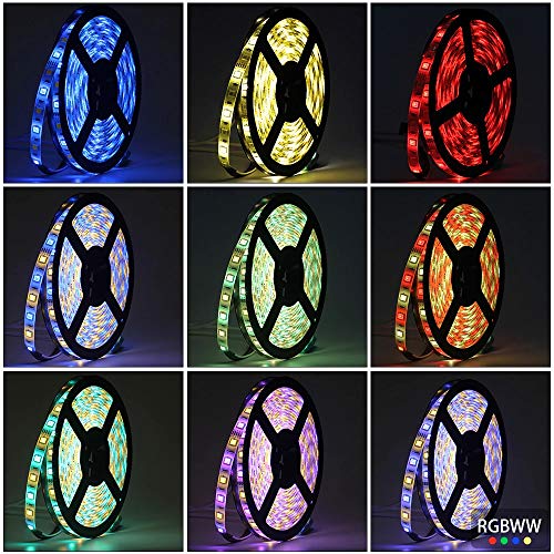 protium WiFi RGB+WW (Multicolor with Warm White) Light Strip, Music/Mobile app/Voice Controlled by Alexa and Google Home, 60L/m (15 Meter Kit) PRMS060P31 - Image 2