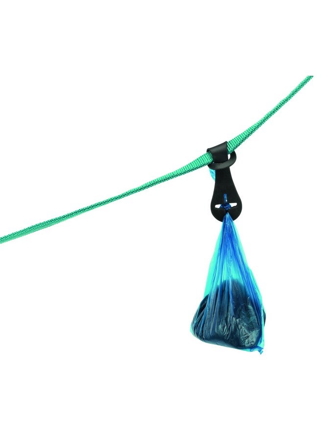 تريكسي حامل حقيبة الأوساخ/الألعاب العالمي، لا حاجة لحمل الحقيبة بالكامل في يدك، سهل التثبيت بالحزام، مصنوع من مادة متينة لحمل حقائب الأوساخ بسهولة - 14 × 4 سم أسود (عبوة من 4 قطع) - Image 3