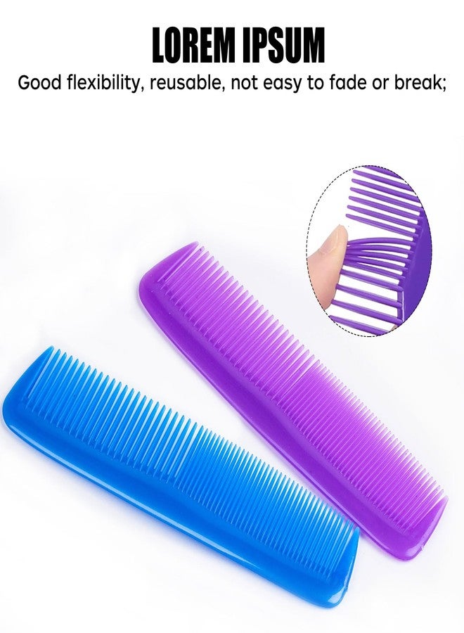 HESSION 3 Pack Coloful Hair Combs For Men Plastic Pocket Combs Fine Tooth Comb (Color 3) - Image 3