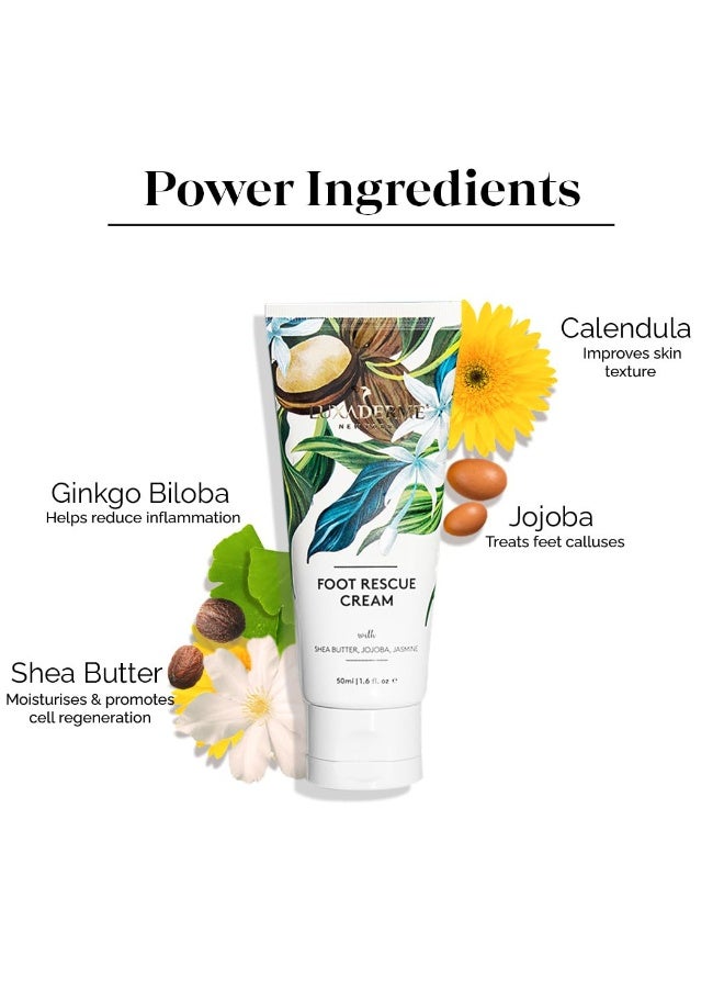 LuxaDerme Korean Foot Rescue Cream | Moisturizes and Soothes Cracked, Calloused, Dry Feet | Enriched with Shea Butter, Jojoba & Jasmine for Soft and Supple Skin from Heel to Toe | 50 ml - Image 5