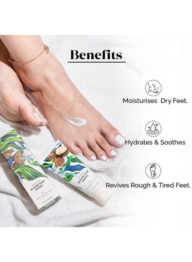 LuxaDerme Korean Foot Rescue Cream | Moisturizes and Soothes Cracked, Calloused, Dry Feet | Enriched with Shea Butter, Jojoba & Jasmine for Soft and Supple Skin from Heel to Toe | 50 ml - Image 3