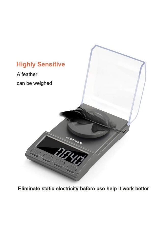 NEWACALOX Digital Milligram Scale 100g X 0.001g Reloading High Precision Jewelry Scale Portable Jewelry Scale With...  - Image 2