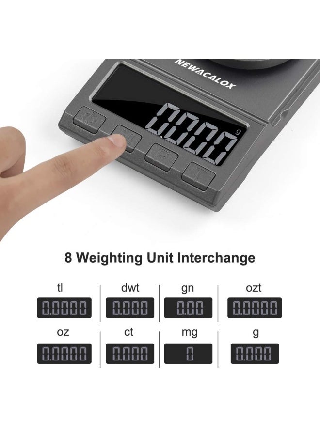 NEWACALOX Digital Milligram Scale 100g X 0.001g Reloading High Precision Jewelry Scale Portable Jewelry Scale With...  - Image 5