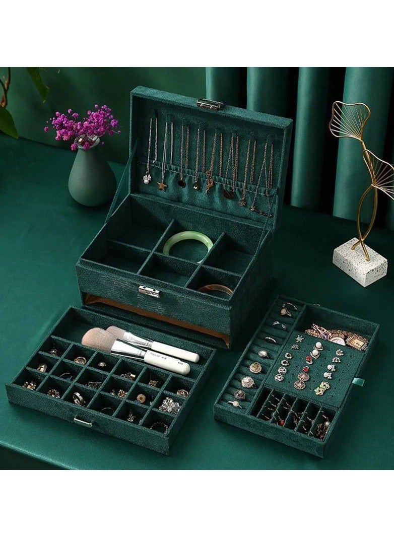 Fashionable and elegant 3 tiers jewelry storage box  - Image 2