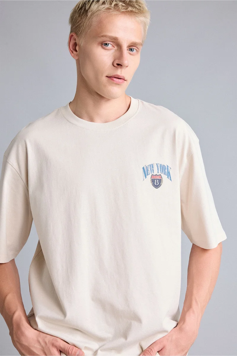 Defacto  Boxy Fit Short Sleeve T-Shirt for Men | Best Price UAE