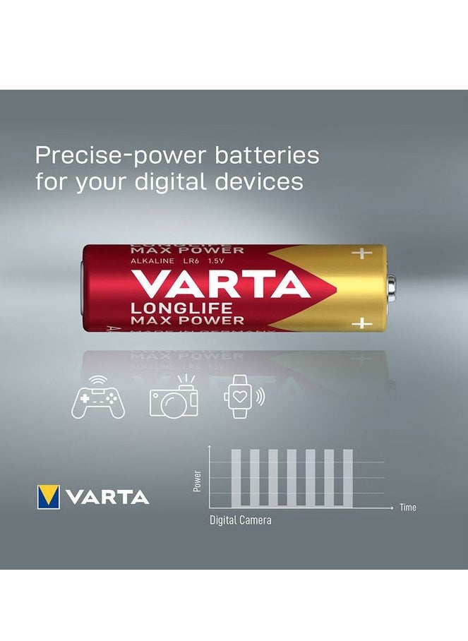 VARTA Longlife Max Power AAA 1.5v Mignon LR6 Alkaline (2-pack) Made in Germany  - Image 4
